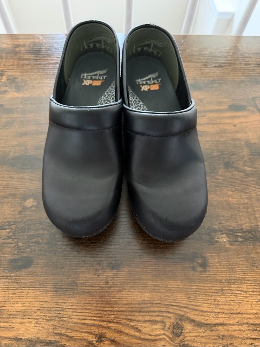 Dansko Women's Black Leather Slip-On Clogs